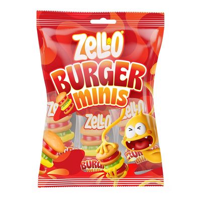 Zello Minis Jelly Burger Candy - 12g × 6