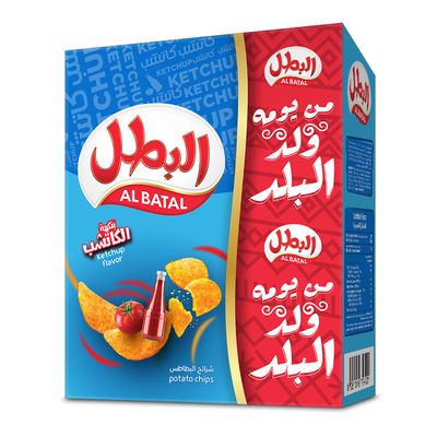 البطل شيبس بنكهة الكاتشب 23 جرام × 12