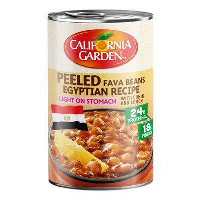 حدائق كاليفورنيا فول مدمس مقشور بالخلطة المصرية خالي من الجلوتين 450 جرام