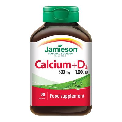 Jamieson Calcium 500 Mg + Vitamin D3 1000 IU 90 Capsules