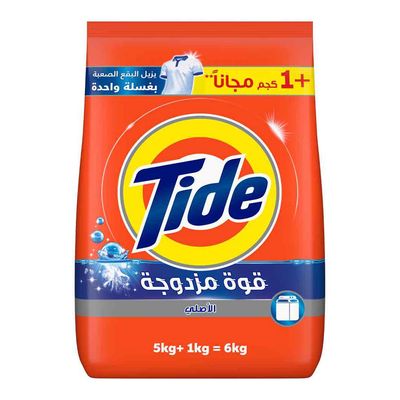 Tide Laundry Powder Detergent Semi Automatic Original 5 KG + 1 KG Free