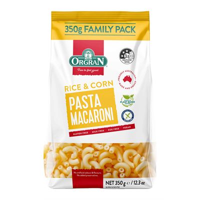 Orgran Rice And Corn Pasta Gluten Free 350 G