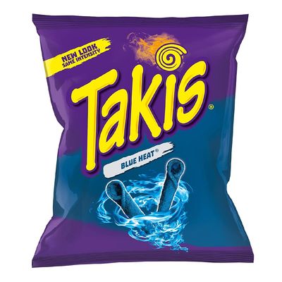 Takis Snack Tortilla Chips Blue Hot Chili Pepper Imported 113.4 G
