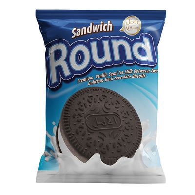 Al Alamal Ice Cream Round Sandwich - 80ml