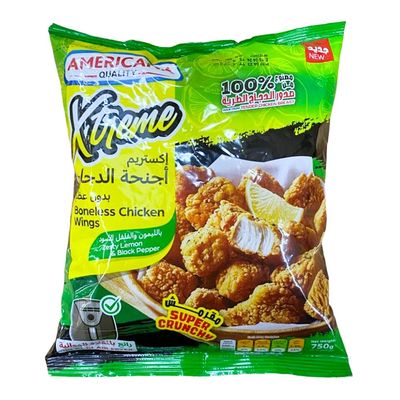 Americana Chicken Winges Xtreme Boneless With Lemon & Black Pepper 750 G