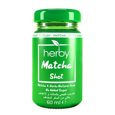 Herby Shot Matcha & Herbs Natural Drink No Added Sugar - 60ml