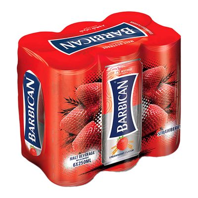 Barbican Malt Beverage Strawberry Flavour 250 ml × 6