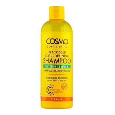 Cosmo Soft And Shine Shampoo For Curly Hair With Black Seed And Vitamin E - 480ml