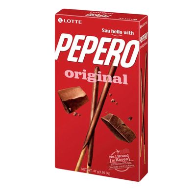 لوتي بيبرو أعواد بسكويت  مغطاة بالشوكولاتة (مستورد) -  47 جرام