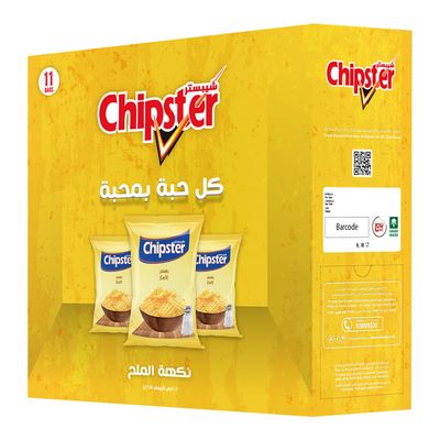 Chipster Chips Wavy Salt Flavor 25 G × 11 Box