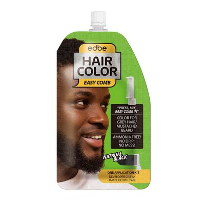Edbe Men's Hair Dye For Hair, Beard And Mustache - Black - 10g