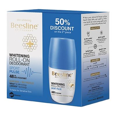 Beesline Whitening Deodorant Roll-On - Sport Pulse - 50ml × 2