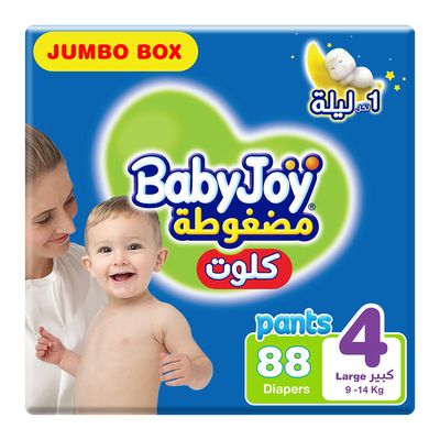 Baby Joy Diapers Pants Compressed Size 4 88 Pieces Box