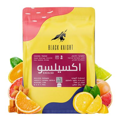 بلاك نايت قهوة كولومبيا اكسلسو مغسول فلتر و إسبريسو 250 جرام