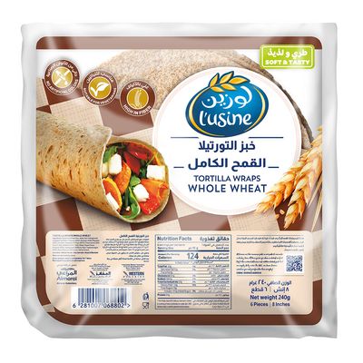 Lusine Tortilla Wraps Whole Wheat - 6pcs - 240g