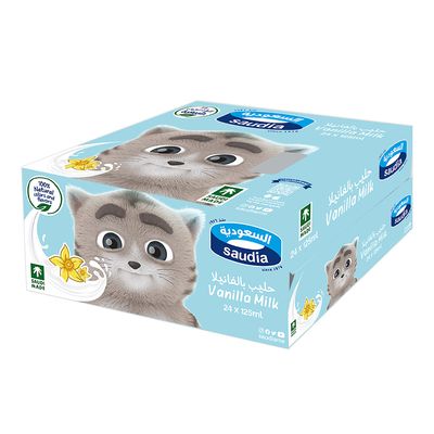 Saudi Flavored Milk Vanilla 125 ML × 24 