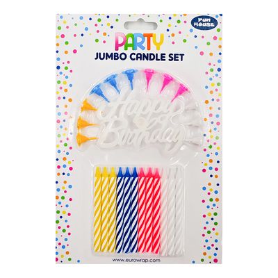 Fun House Birthday Candles Jumbo - 6pcs