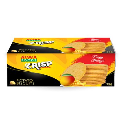 Aiwa Foods Crisp Potato Biscuit Tangy Mango - 75g