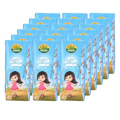 ندى حليب طويل الاجل دانية كامل الدسم كرتون 185 مل × 18