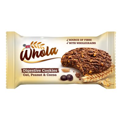 ETI Hula Digestive CookiesPeanut And Cocoa 198 G