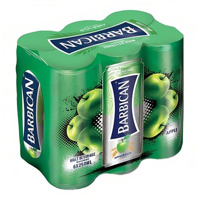 Barbican Malt Beverage Apple Flavour 250 ml × 6