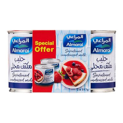 Almarai Condensed Milk Milk Sweetened 397 G × 2