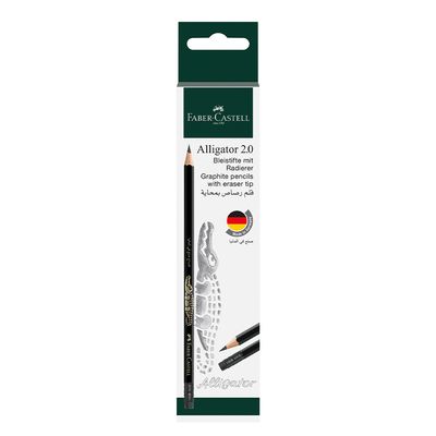 Faber Castell Pencils Crocodile 2.0 Mm With Eraser 12 Pencils