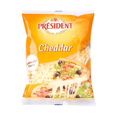 President Cheese Natural Shredded Cheddar 450 G