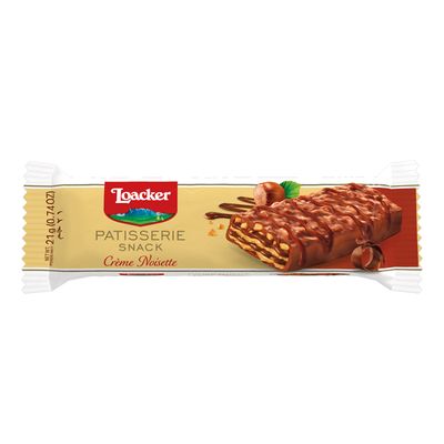 Loacker Patisserie Wafer Filled With Hazelnut Cream Coated With Milk Chocolate 21 G