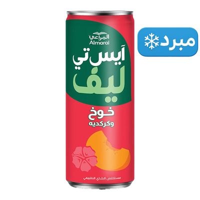 المراعي شاي مثلج بالخوخ والكركدية - 240 مل