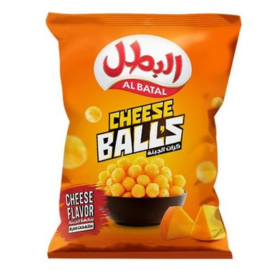 البطل منتفخات الذرة كرات بنكهة الجبنة 90 جرام