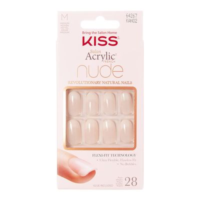 KISS - Salon Acrylic French Nude Press-On Acrylic Nails - Medium Length No.64267 - 28 Pieces
