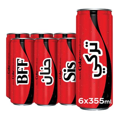  كوكا كولا مشروب غازي زيرو كالوري  355 مل × 6