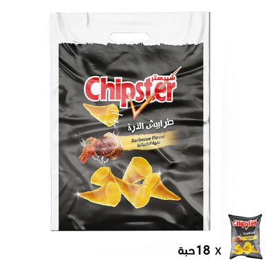 Chipster Corn Snack Tarabish BBQ Flavor 14 G × 18
