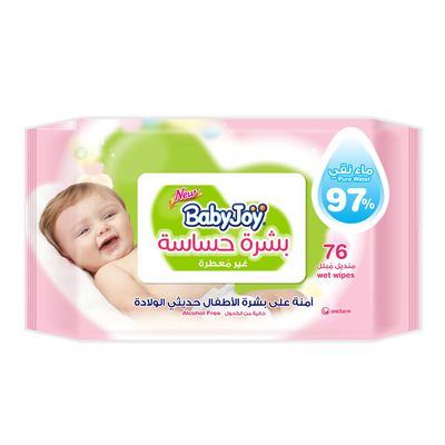 Baby Joy Wipes Wet For Sensitive Skin 76 Pieces