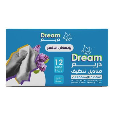 Dream Multi-Purpose Cleaning Wipes With Lavender Scent Single - 12 Pieces