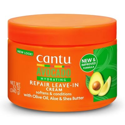 Cantu Avocado Hydrating Repair Leave-In Cream With Olive Oil, Aloe & Shea Butter - 340g