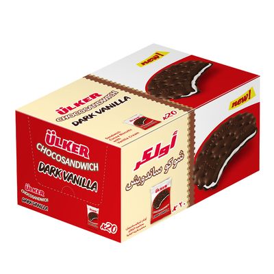 Ulker Biscuit Choco Sandwich Filled With Vanilla Cream 470 G × 20