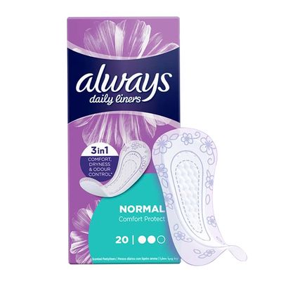 Always Daily Liners Comfort Protection Fresh Scent Normal 20 Pieces