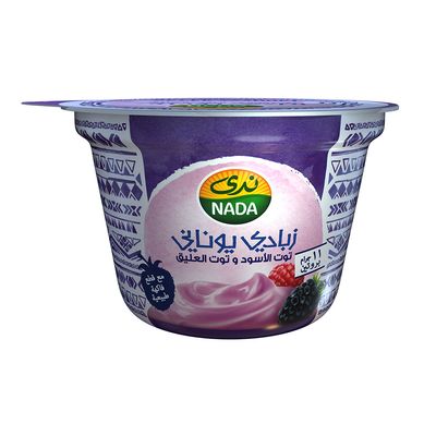 ندى زبادي يوناني توت أسود وتوت العليق 160 جرام