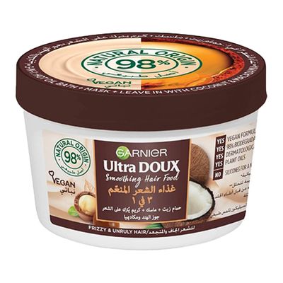 Ultra Doux Smoothing Hair Food 3-in-1 Coconut & Macadamia For Frizzy Hair 390 ML