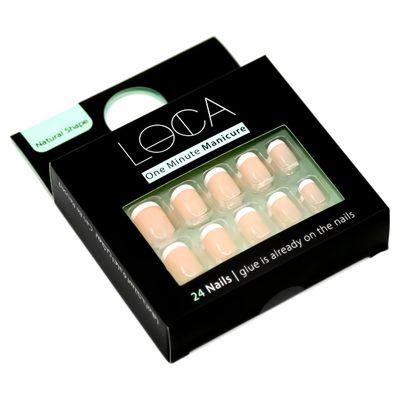 Loca Nail Self Adhesive French Natural Shape No.20 24 Pieces