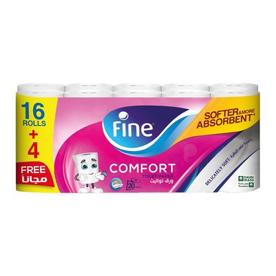 Fine Toilet Paper Rolls Comfort 20 Pieces