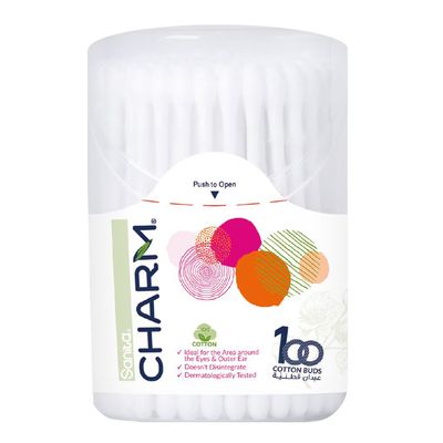 Sanita Cotton Swabs Charm 100 Pieces