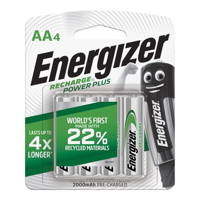 إنرجايزر باور بلس بطارية AA قابلة لإعادة الشحن - 4 قطع