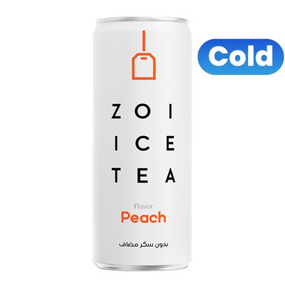 Zoi Ice Tea Peach Flavor No added Sugar 320 ML