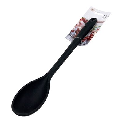 ZY silicone Long cooking spoon - Black 
