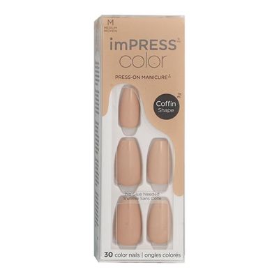 imPRESS - Press-On Nails - Coffin Shape Medium Length - 30 Pieces