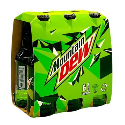 Mountain Dew Soft Drink Glass 250 ML × 6