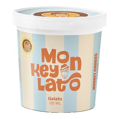 Monkey Lato Gelato Ice Cream Vanilla Flavor - 120ml